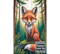 2026 Planner Pocket Size: Fox themed Cover Daily Weekly Diary 12 Month Calendar Vision Mission Board Contact Address Organizer Goals Notes