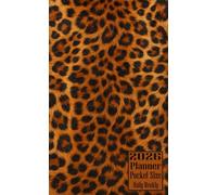 2026 Planner Pocket Size: Leopard Print themed Cover Daily Weekly Diary 12 Month Calendar Vision Mission Board Contact Address Organizer Goals Notes