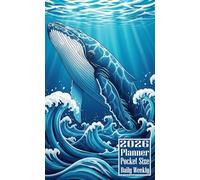 2026 Planner Pocket Size: Whale themed Cover Daily Weekly Diary 12 Month Calendar Vision Mission Board Contact Address Organizer Goals Notes