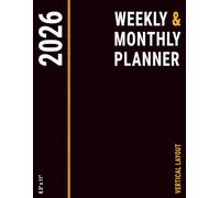 2026 Planner Weekly and Monthly 8.5x11: Vertical Layout with To Do List for Business and Personal Life , Black for Men
