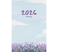2026 Planner, Weekly and Monthly Planner with Notes, Jan 2026 - Dec 2026, Agenda Planner Book, Size, e.g., 6" x 9", Perfect for School, Office, Home - Serene Sky & Tulip Theme