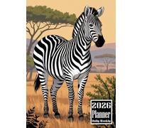 2026 Planner: Zebra Themed Cover Design Daily Weekly Diary 12 Month Calendar Vision board Schedule Organizer Goals Dairy Notes