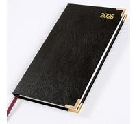 2026 Pocket Diary - week to view - Senator - Black - Leathertex (306)