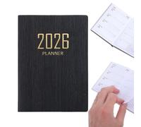 2026 Pocket Planner - Pocket Size Imitation Leather A7 Daily Schedule Book | Planning Paper Calendar Yearly, Time Management Tracking, Goal Setting | Tiny Planner Work School Business Travel Use