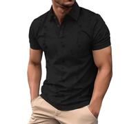 2026 Polo Uomo Estive Maglia Comoda a Maniche Corte con Risvolto e Design Fori per la Estiva da Uomo Amazon Italy (Black, M)