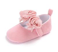 2026 Primi passi per neonati e bambini, suola morbida, scarpe da balletto floreali per bambini, Colore: rosa., 6-9 mesi