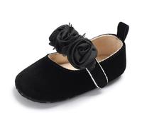 2026 Primi passi per neonati e bambini, suola morbida, scarpe da balletto floreali per bambini, Nero , 6-9 mesi