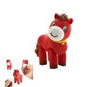 2026 Questo ornamento da tavolo presenta una testa di cavallo trasformabile, che simboleggia la felicità adatta per il posizionamento su una scrivania. (A, taglia unica)