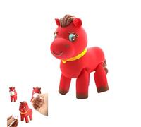 2026 Questo ornamento da tavolo presenta una testa di cavallo trasformabile, che simboleggia la felicità adatta per il posizionamento su una scrivania. (B, taglia unica)