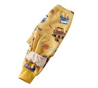 2026 - Ragazzi Ragazzi Ragazzi Autunno Stile Cartoon Stampe Pantaloni Elastici per Bambini Pantaloni Invernali Set Bambino Ragazza, giallo., 4-5 Anni