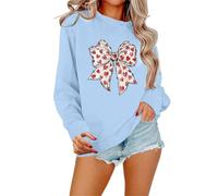 2026 Regalo di San Valentino God Is Greater Than The Highs And Lows Felpa Donna Pullover Manica Lunga Grafica Top, Azzurro, XXL
