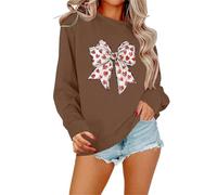 2026 Regalo di San Valentino God Is Greater Than The Highs And Lows Felpa Donna Pullover Manica Lunga Grafica Top, Caff, XL