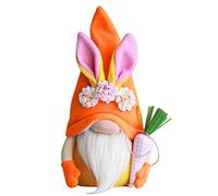 2026 - Regalo "Old Home Man" Flower And Gnome Faceless Spring Bunny Doll Easter Bunny Easter Ornamento Desktop Ornamento (D, taglia unica)