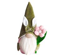 2026 Regalo Old Home Man Flower And Gnome Faceless Spring Bunny Doll Easter Bunny Easter Ornamento Desktop Ornamento (F, taglia unica)
