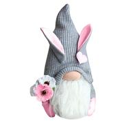 2026 Regalo Old Home Man Flower And Gnome Faceless Spring Bunny Doll Easter Bunny Easter Ornamento Desktop Ornamento (B, taglia unica)
