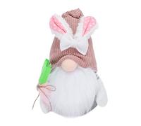 2026 Regalo Old Home Man Flower And Gnome Faceless Spring Bunny Doll Easter Bunny Easter Ornamento Desktop Ornamento (G, taglia unica)