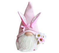 2026 Regalo Old Home Man Flower And Gnome Faceless Spring Bunny Doll Easter Bunny Easter Ornamento Desktop Ornamento (A, taglia unica)