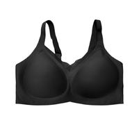 2026 - Reggiseni da donna senza anelli in acciaio, biancheria intima senza cuciture, grandi, comodi reggiseni con valutazione europea e stile ascensore, Nero , XXL