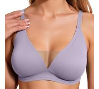 2026 - Reggiseno da donna in tessuto a rete, senza ferretto, regolabile, con un comfort, Viola chiaro, M