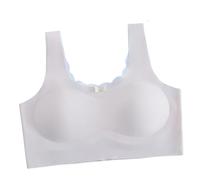 2026 Reggiseno Della Ragazza Senza Ferretto X-Back Bustier Con Rimovibile Imbottito E Largo Spalline Intimo Senza Seamless Bralette Top Per 18 Anni Bambini Fino A Adolescenti, Rosa chiaro., M