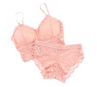 2026 Reggiseno Ritaglio Push Up Seta Bralette Biancheria Intima E Panty Set Lingerie Per Le Donne 2 Pezzi 2023, rosa, Taglia unica
