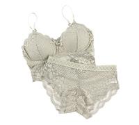 2026 Reggiseno Ritaglio Push Up Seta Bralette Biancheria Intima E Panty Set Lingerie Per Le Donne 2 Pezzi 2023, Verde, Taglia unica