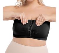 2026 Reggiseno senza spalline versatile con chiusura frontale per comfort nella vita di tutti i giorni nel tempo libero Cose cornea, Nero , 4XL