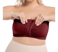 2026 Reggiseno senza spalline versatile con chiusura frontale per comfort nella vita di tutti i giorni nel tempo libero Cose cornea, Vino, 5XL