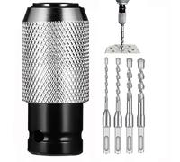 2026 Rotary Hammer Adapter with Impact Drill Bits Set, Versatile ElectricHammer to DrillConverter with 4 SizesDrills, Durable Hammer DrillAdapter (2 x Adapter)