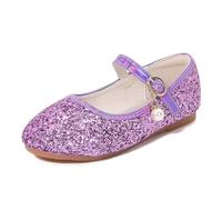 2026 Sandali per bambini Glitter Ragazza Sandali Con Cristallo, Alla Moda Design Con Cinghie A T Per Ed Aspetti, Comodo, Per Eleganti Comfort Pantofole Leggere, Lilla, 10 Jahre