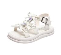 2026 Sandali per bambini Sandali da ragazza alla moda per l'estate all'aperto e come abbigliamento casual, perfetti per i bambini In eleganti sandali beige casual, bianco, 4.5 Jahre