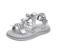 2026 Sandali per bambini Sandali da ragazza alla moda per l'estate all'aperto e come abbigliamento casual, perfetti per i bambini In eleganti sandali beige casual, grigio., 4.5 Jahre