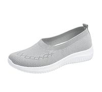 2026 Scarpe casual da donna slip-on comode mocassini piatti con punta rotonda per uso quotidiano Incontri Viaggi Primavera Estate Sneakers alla moda, Grigio, 38 EU