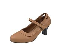 2026 Scarpe da ballo da donna moderne scarpe da ballo indoor Friendship Square Dance Scarpe standard nazionali, cachi, 37 EU