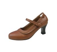 2026 Scarpe da ballo da donna moderne scarpe da ballo indoor Friendship Square Dance Scarpe standard nazionali, marrone, 37 EU