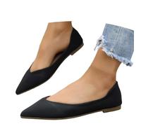 2026 Scarpe da donna comode, in pizzo per la casa, pantofole piatte con suola morbida, ideali per la guida, il lavoro, le passeggiate, traspiranti e facili da usare., Nero , 39 EU