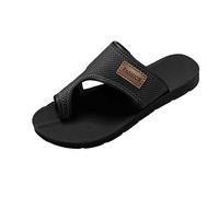 2026 scarpe da donna sandali infradito piatti alla moda sandali infradito da spiaggia all'aperto, Nero , 38.5 EU