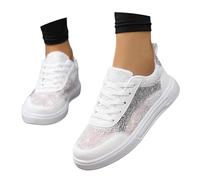 2026 - Scarpe da ginnastica tradizionali da donna, in rete traspirante, eleganti, per il tempo libero, per tutti i giorni, robuste e adatte per escursioni, leggere con lacci, tacco basso, versatili