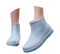 2026 - Scarpe da pioggia da donna per abbigliamento casual, comode tutto l'anno, con design infradito stile classico, ideali per abiti quotidiani, perfette con jeans e altro ancora, blu cielo, 38 EU