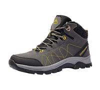 2026 - Scarpe da uomo larghe per escursionismo, alla moda, da lavoro, con tacco a blocco, leggere, per passeggiate in campagna, pendolari, ufficio, isolate dalla neve, foderate in pile antiscivolo