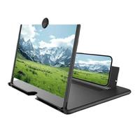2026 Screen Magnifier for Cell Phone, Upgrade 3DHD Magnifying Projector ScreenEnlarger, suitable for movies, videos, and games, the foldable stand fits all phone models (Black,16 in)