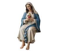 2026 Scultura fatta a mano dell'Immacolata Concezione come figura d'altare per la devozione devota della Maria intima (B, taglia unica)