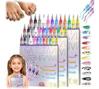 2026 - Set di 12 matite per nail art 3D, linea fai da te, graffiti, scarabocchiare, decorazioni, delineare e dipingere (3 pezzi)