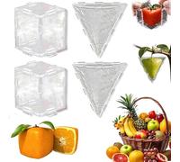 2026 - Set di 4 stampi creativi in plastica trasparente per coltivare frutta dalla forma unica, stampo per coltivare frutta e verdura (4 pezzi)