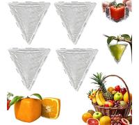 2026 - Set di 4 stampi creativi in plastica trasparente per coltivare frutta dalla forma unica, stampo per la coltivazione di frutta e verdura (4 pezzi, triangolo)