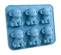 2026 Simpatico stampo per cubetti di ghiaccio in silicone 3D con design a mucca per bevande esigenti, dessert creativi alle feste o nella vita di tutti i giorni (blu, 14 cm)