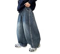 2026 Slim Fit Jeans Ragazzi per Bambini Confortevole Stretch Denim Pantaloni Casual Pantaloni Sciolti Scuola Gioco All'aperto Uso quotidiano Tessuto morbido durevole, Blu, 4-5 Anni