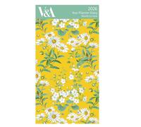 2026 Slimline Anno Agenda Vista Mensile Artistico Cover - Giallo Margherite