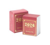 2026 Small Desk Calendar 365 Day Tearable Paper Portable Writing Notepads for Notes Checklist Reminders Daily