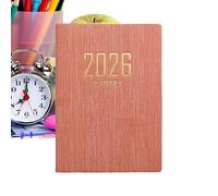 2026 Small Planner - A7 English Version Diary Notebook | 365 Days Daily Calendar Planner Design | For Work School College Workplace Family Student Adult Women Teacher Schedule Goals Budget Organiz